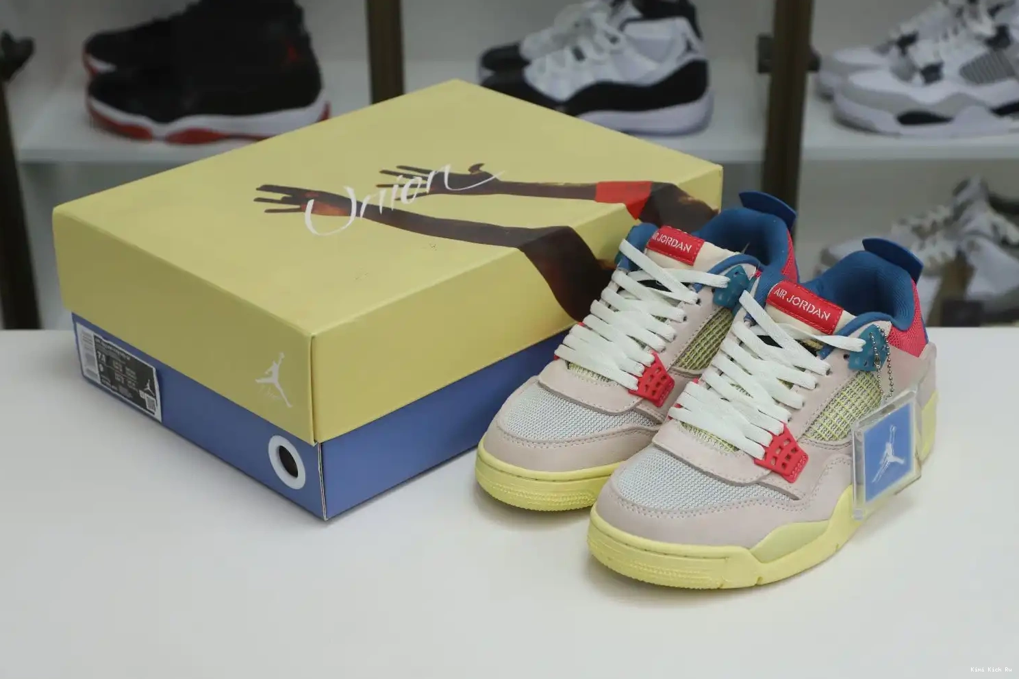 'GUAVA X UNION AIR ICE' JORDAN 4 LA RETRO Kimikick 0505
